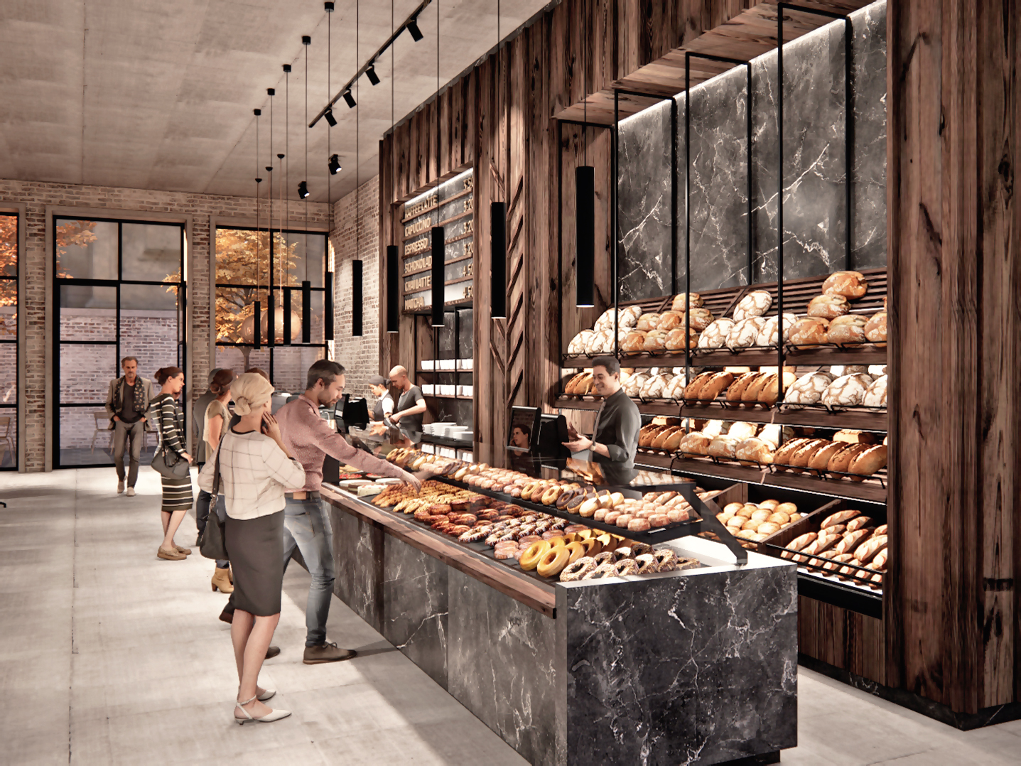 Das Café der Bäckerei lädt mit der gemütlichen neuen Einrichtung zum Verweilen ein.